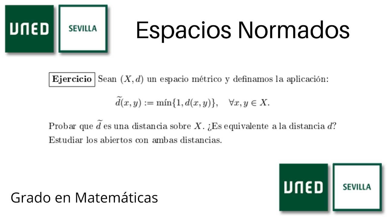 Estudio de distancias equivalentes con el mínimo y conjuntos abiertas | Espacios Normados | UNED