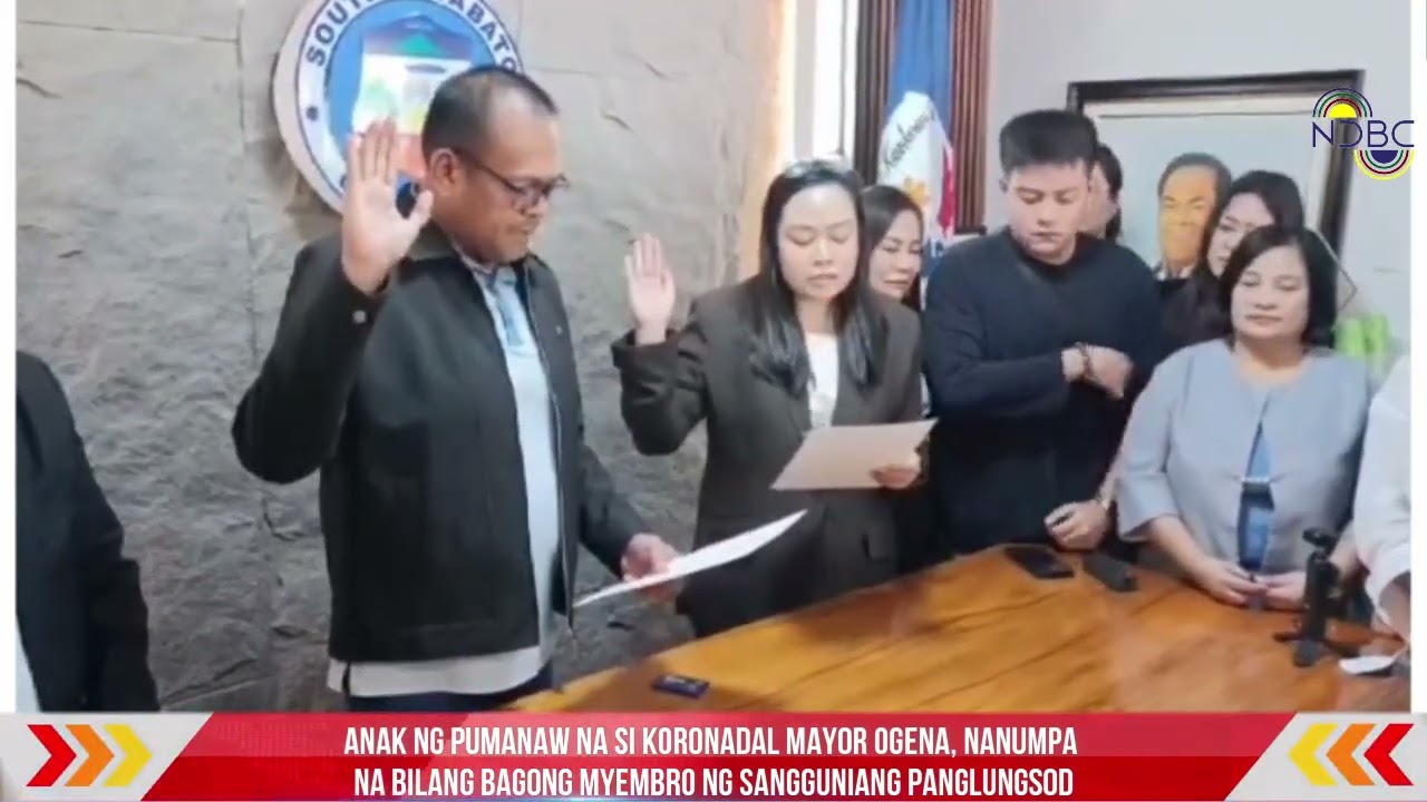ANAK ng pumanaw na si Koronadal Mayor Ogena, nanumpa na bilang bagong myembro ng SP