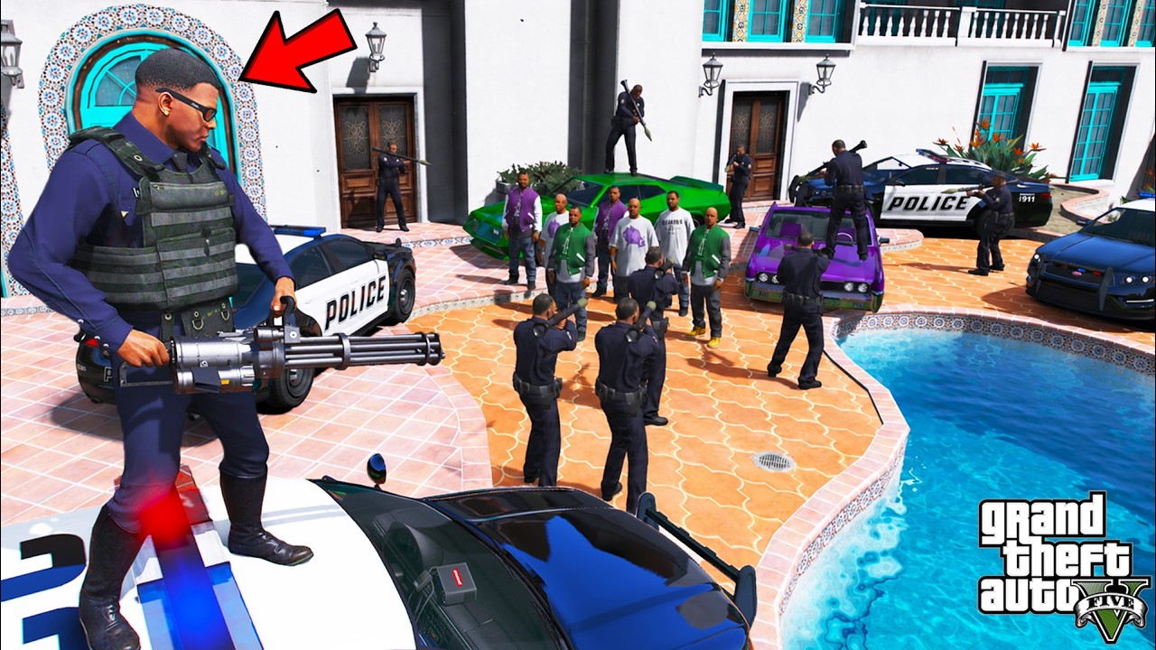Franklin Raided a Millionaire's House in GTA 5 | SHINCHAN and CHOP