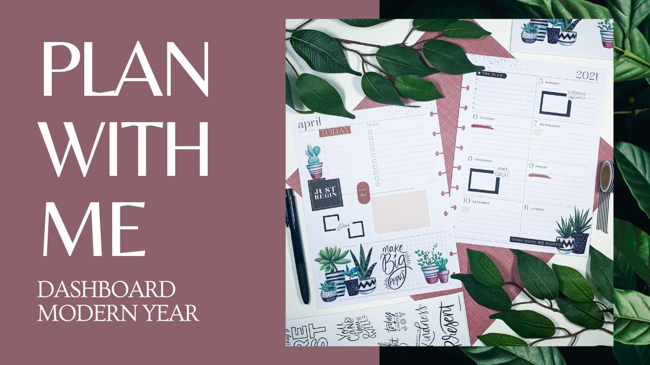 PLAN WITH ME 📒 | HAPPY PLANNER DASHBOARD LAYOUT | MODERN YEAR & BOTANICAL GARDENS | APR 5 - 11