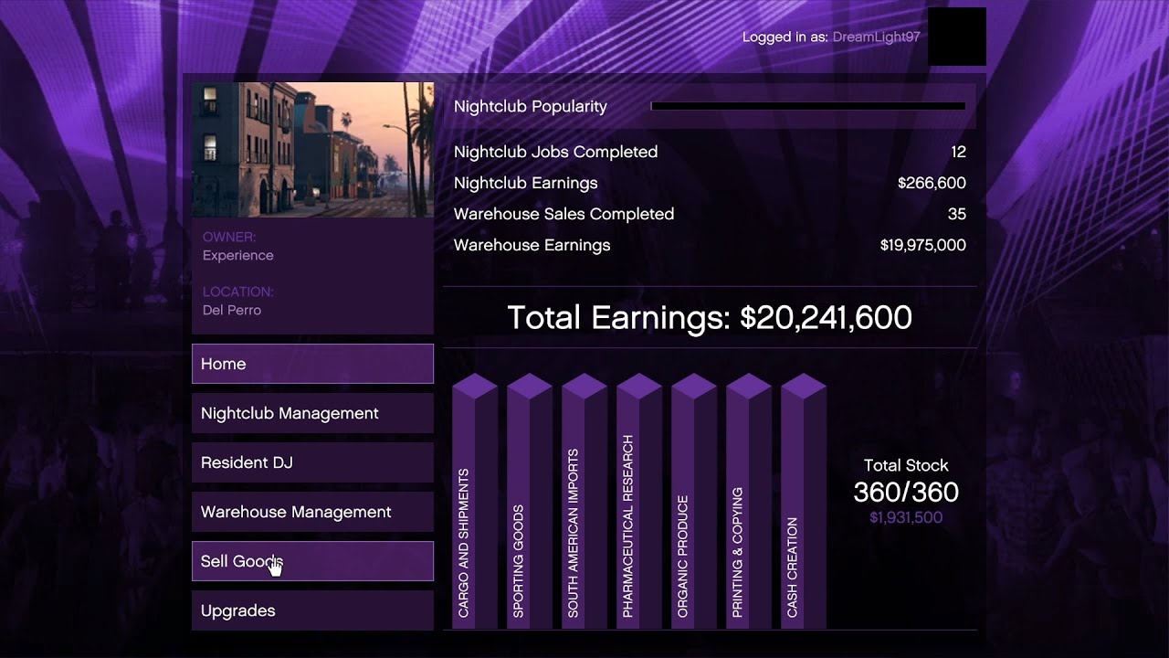 GTA Online - Selling a Full Nightclub in a Public Session Solo (2X Payout, $5,494,500)