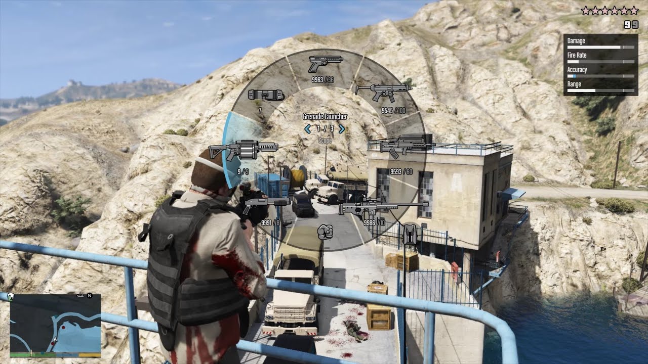 GTA 5 - Land Act Dam Shootout + Ten Star Escape