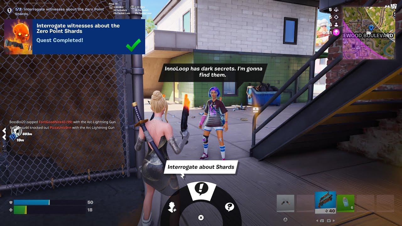 Fortnite - Interrogate Witnesses About The Zero Point Shards (Dark Voyager Quests)