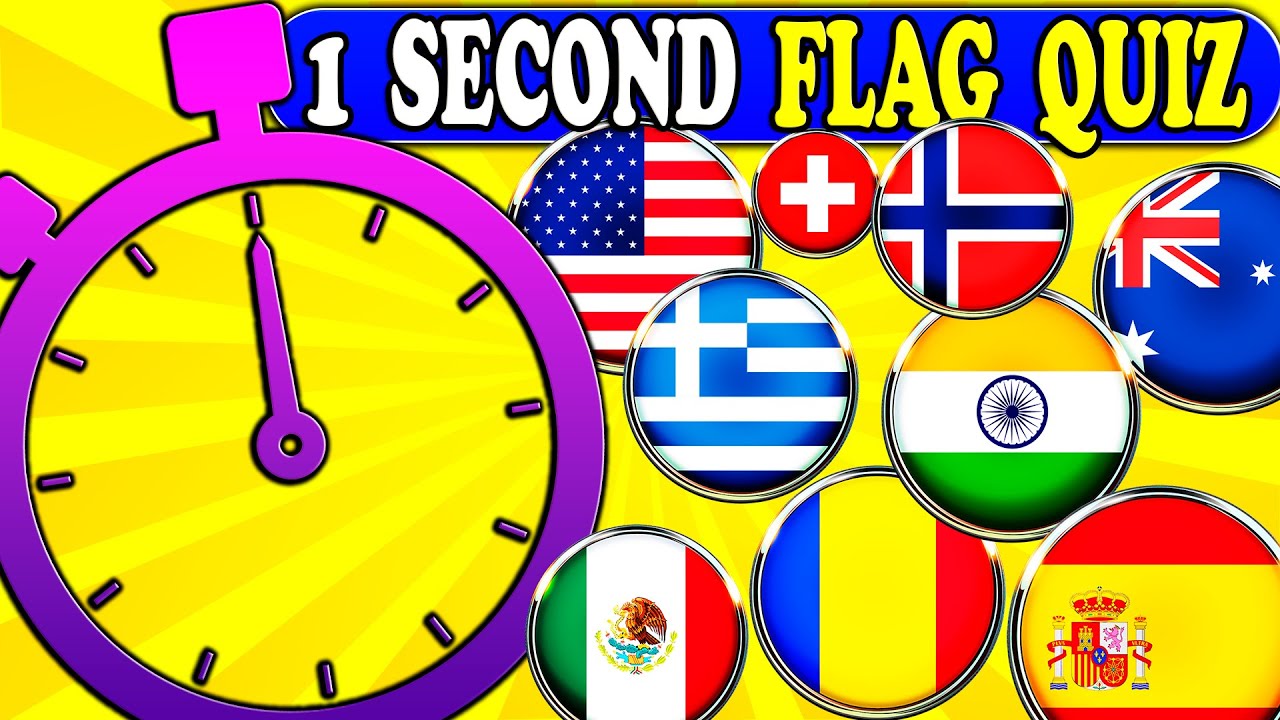 ⏱️ Guess in 1 SECOND ALL 195 FLAGS of the World 🌎/CHALLENGE YOURSELF!