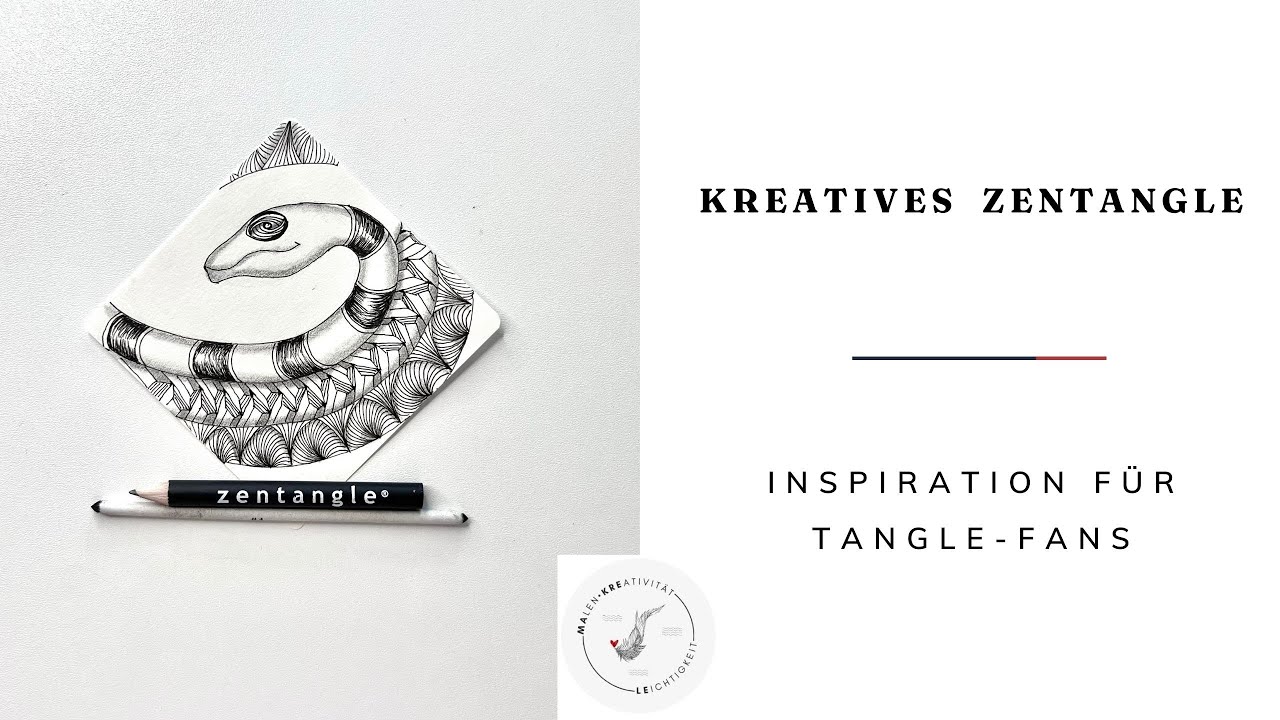 ZENTANGLE ❣️INSPIRATION CREATIVITY❣️Zentangle trifft Kreativität: Schlange & Border-Muster 🐍