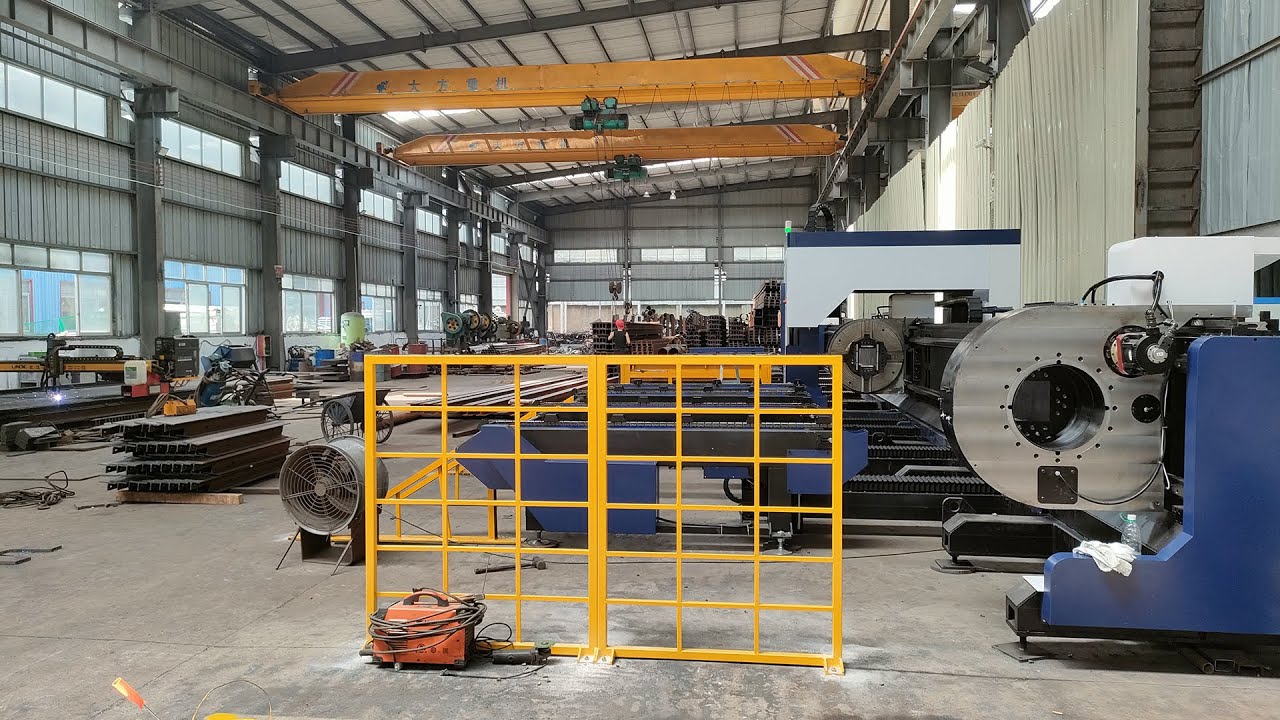 [SteviS Laser] How to produce bridge metal railings with heavy duty profile laser cutting machine