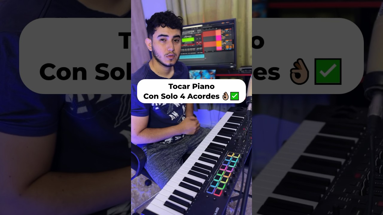 Tocar piano con solo 4 acordes#piano #tutorial #pianotutorial #reelsinstagram #reels #acordes