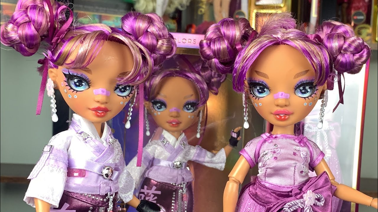 LILA YAMAMOTO + VARIANT OVERVIEW | brand new Rainbow High Series 4 Violet doll review + unboxing