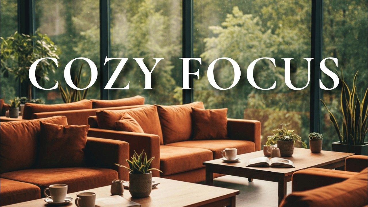 Relaxing Jazz Music ☕ Cozy Forest Lounge for Study, Work, Focus & Chill