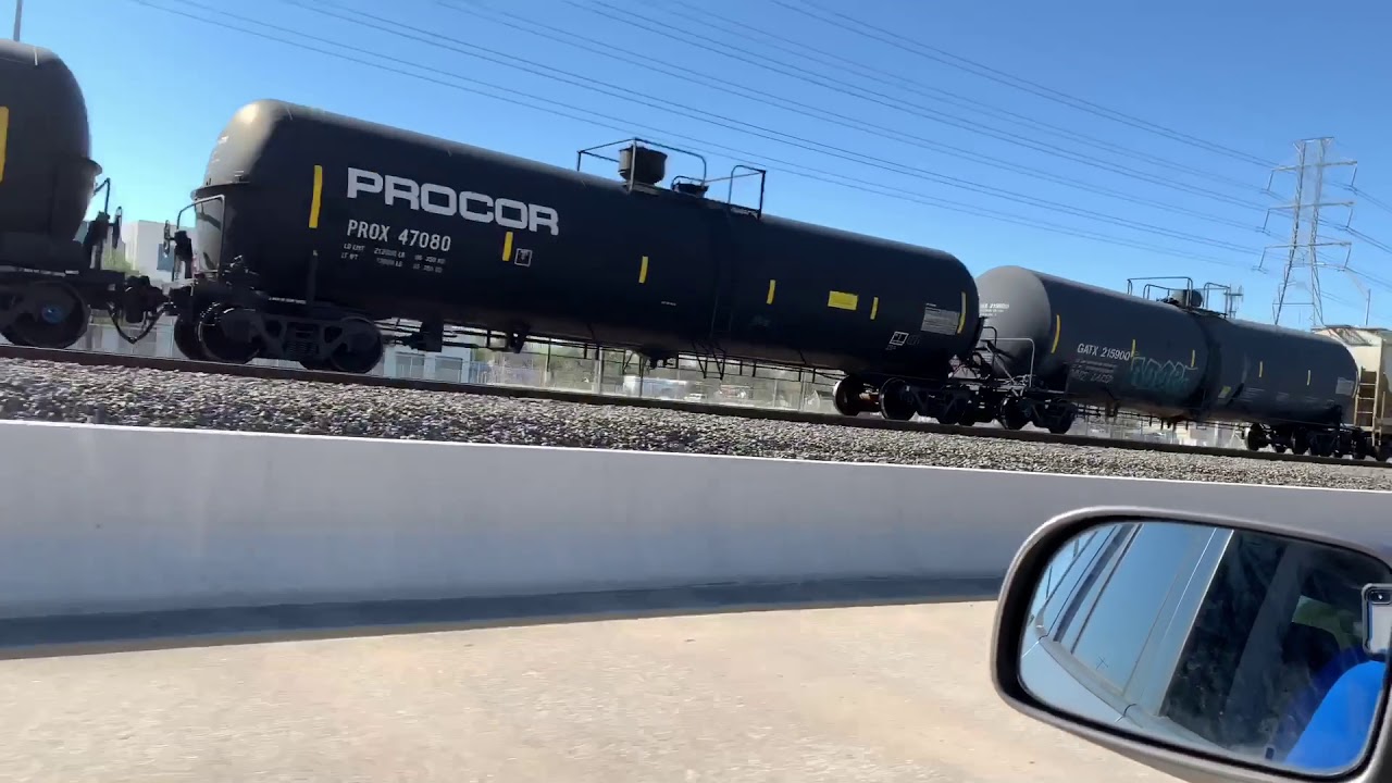 The Hard Toll Rd train parking lot! (Beware wind noise!)