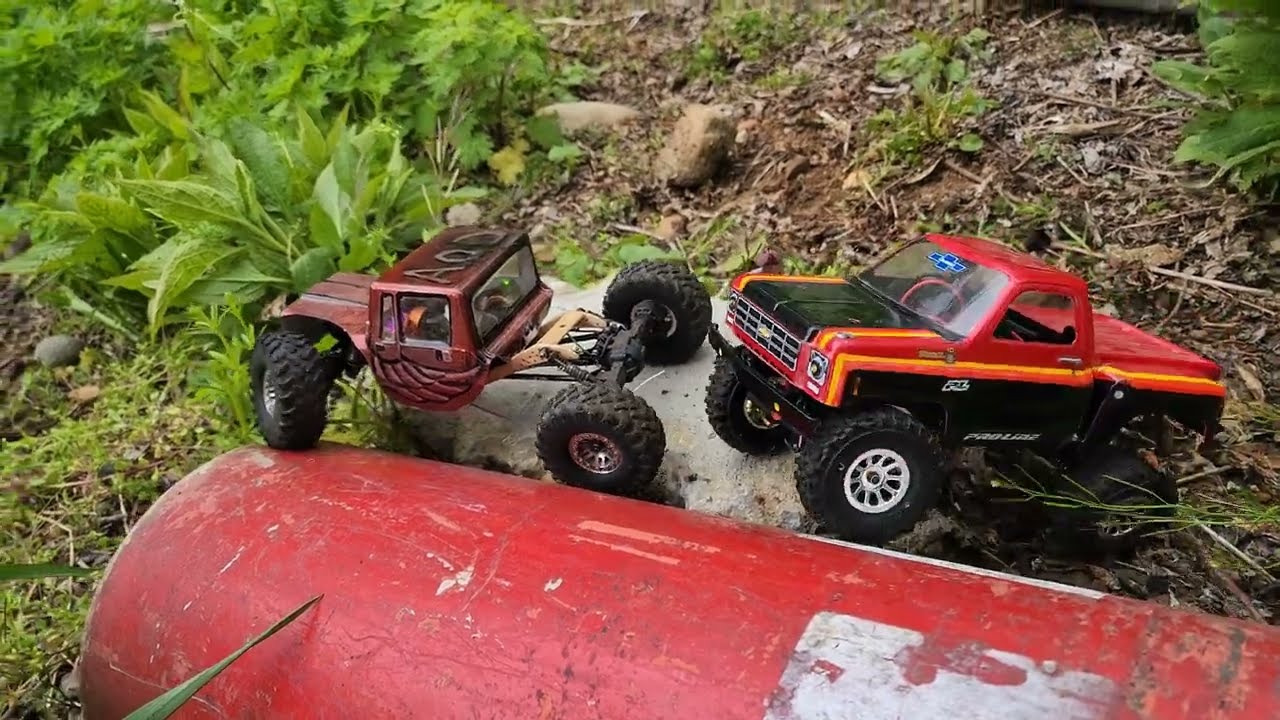 Epic Scx24 group crawl! Feat. Jaysens RC and Rock Wolf!! #axial #RC