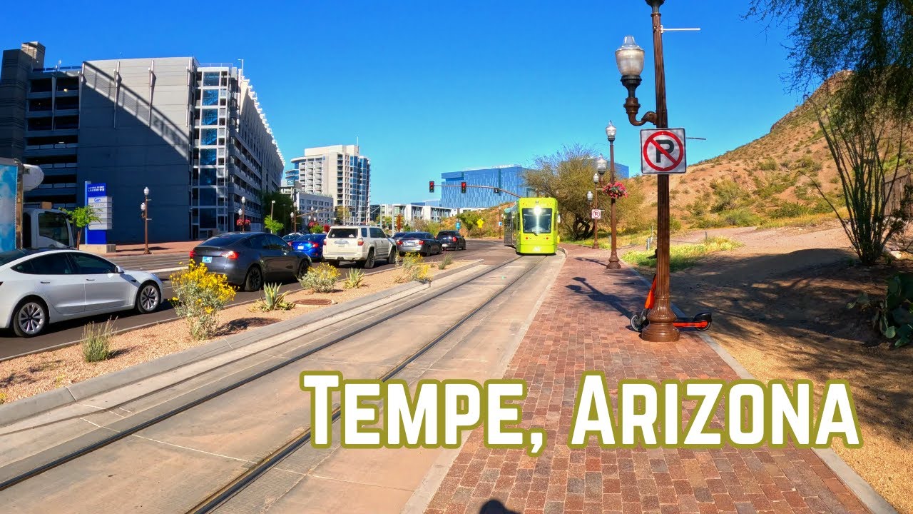 Walking Tour - Tempe, AZ | Charming Downtown, Modern Business District (4K)