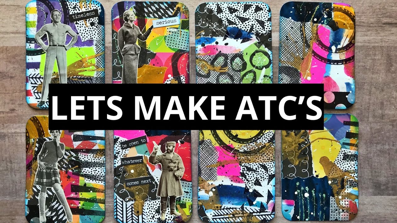 Lets Make ATC’s!! | Cutting up a Masterboard | Mixed Media