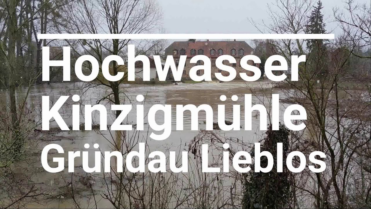 Hochwasser Gelnhausen / Gründau 30.01.2021