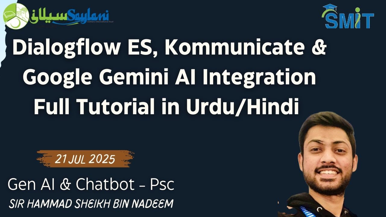 Dialogflow ES, Kommunicate & Google Gemini AI Integration | Full Tutorial in Urdu/Hindi 21 July 2025