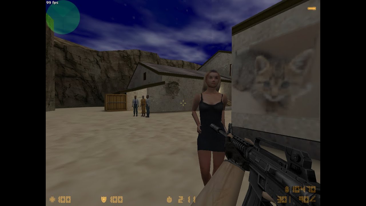 Counter-Strike CS 1.6 cs_militia2k1 gameplay vs expert bots militia