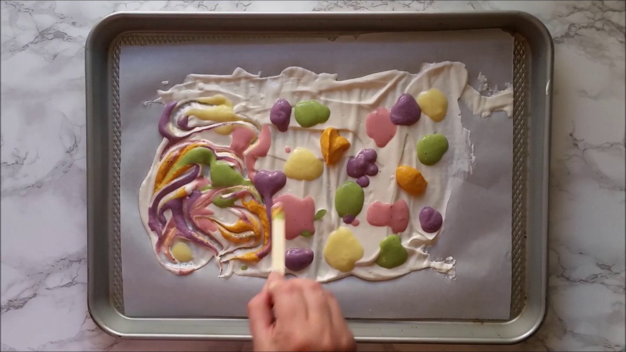 Natural Rainbow Frozen Yogurt Bark