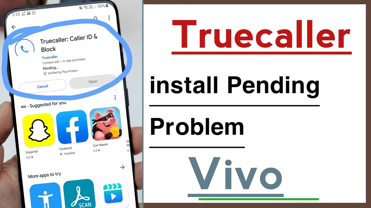 Truecaller install Pending Problem Solve in Vivo Phone