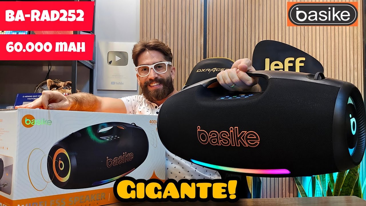 60.000 MAH! 😵 BASIKE BOOMBOX BA-RAD252 400W IPX6:CHEGOU A SUPER CAIXA DE SOM NO BRASIL! (ZEALOT S89)