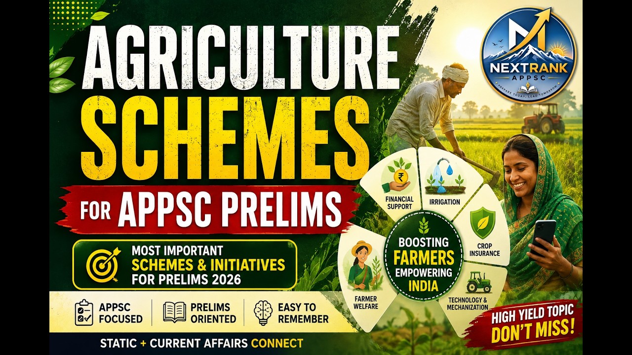 AGRICULTURE SCHEMES PART 1, APPSC Prelims