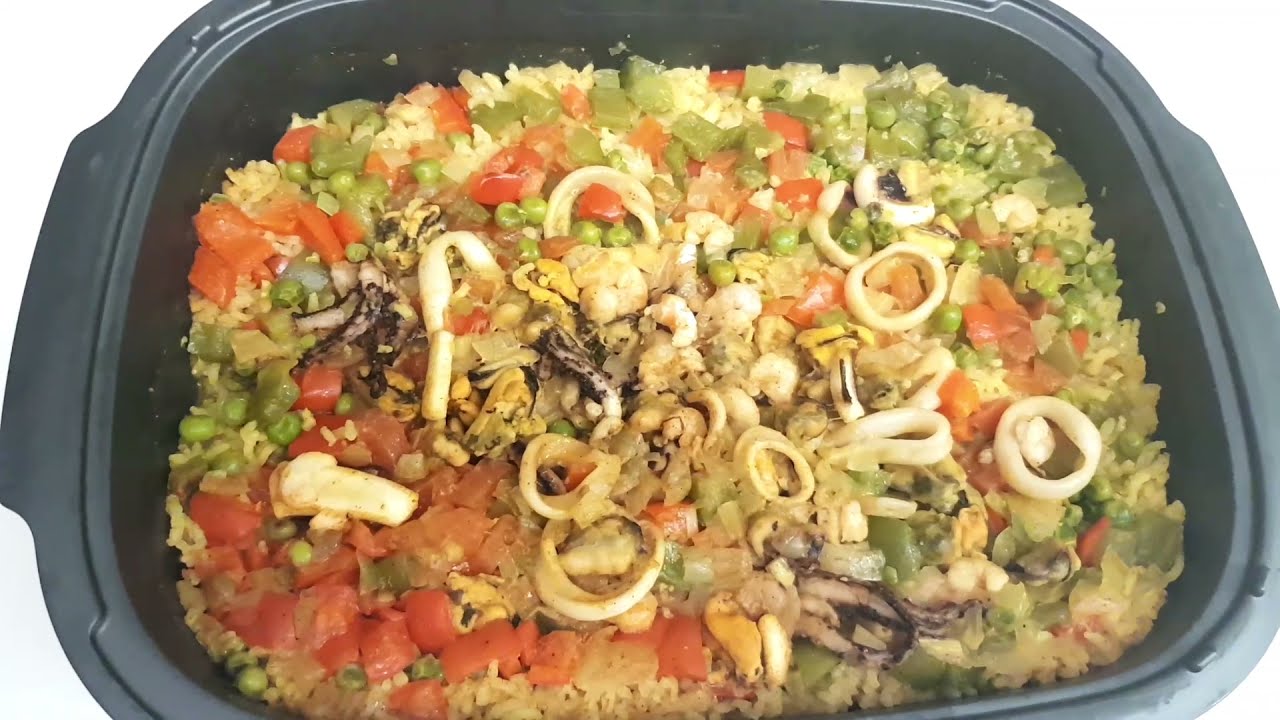Tupperware ultra pro paella 🍽 اسهل طريقة لعمل البايلا بفواكه البحر