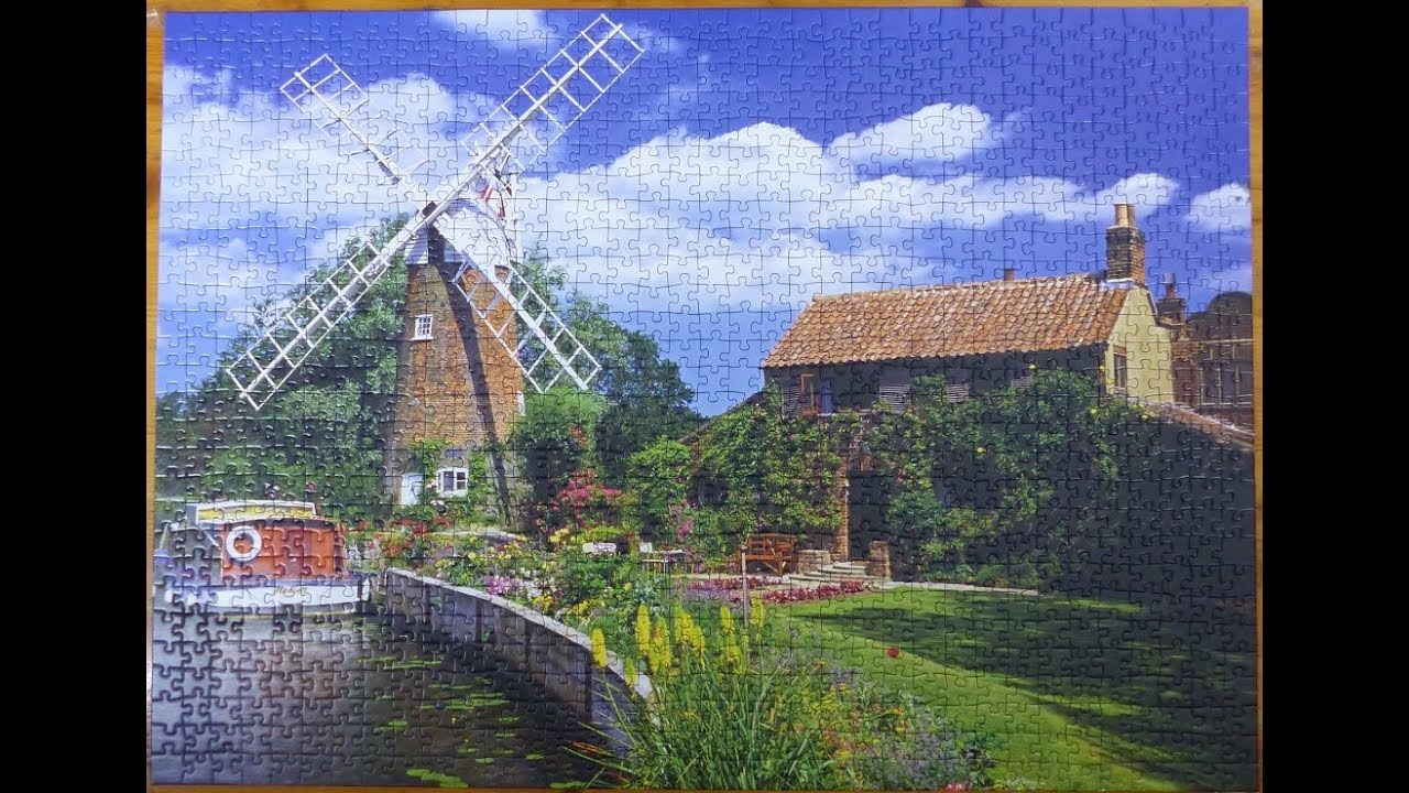 Country Wind Mill - stop motion time lapse - Ravensburger Puzzle 1000 pieces