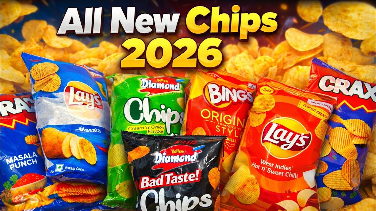 All New Chips 2026 🔥 ASMR Review | Lays vs Diamond vs Crax vs Too Yum 😱 Taste Test