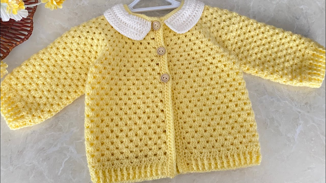 🐥Yellow Chick Crochet Cardigan /Sarı Civciv Tığ işi Hırka / 6-12 ay