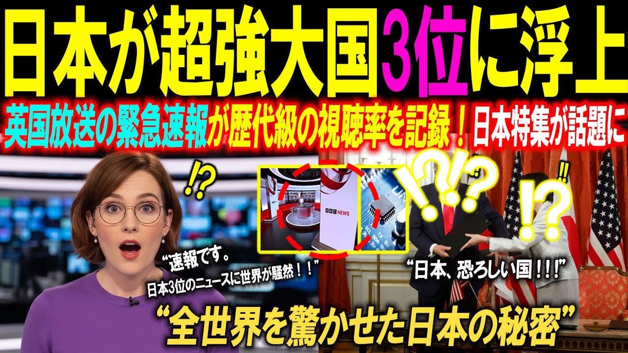 【海外の反応】BBCで視聴率1位！日本が世界強大国3位&hellip;その夜、ヨーロッパが震えた理由｜海外感動ストーリー｜AI物語｜海外感動秘話