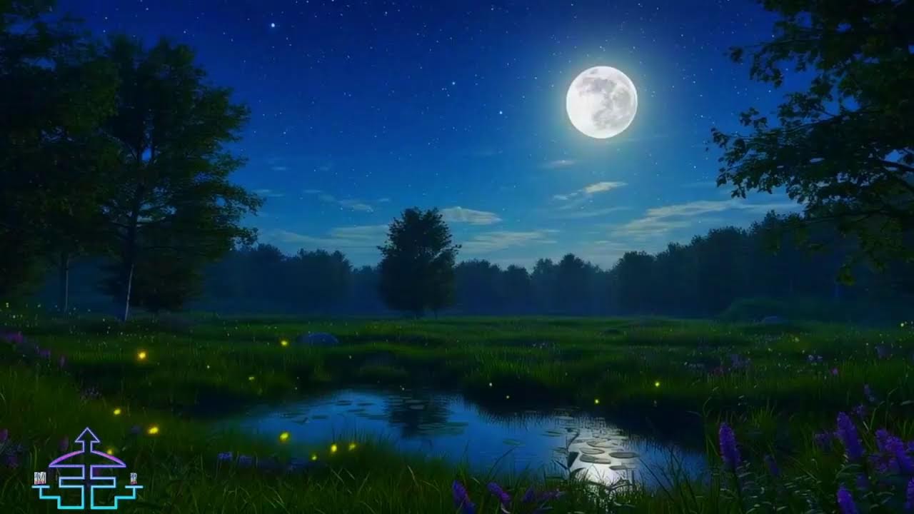 Muzyka Relaksacyjna: Łagodzenie Stresu - Odgłosy Natury, Szum Nocnego Lasu ⎪ Spokojna Muzyka 🥱