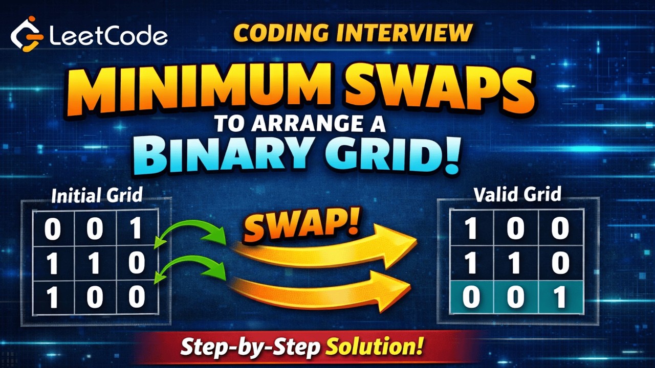 Mar 2, 2026 - Leetcode Problem #1536. Minimum Swaps to Arrange a Binary Grid