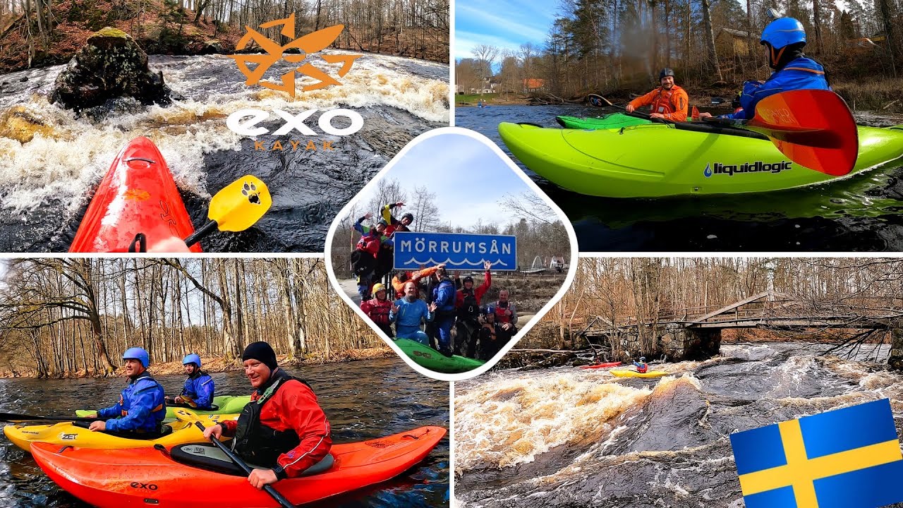Mörrumsan Svängsta  bis Mörrum Kajak Wildwasser Schweden exo Zion Slalom LiquidLogic RMX