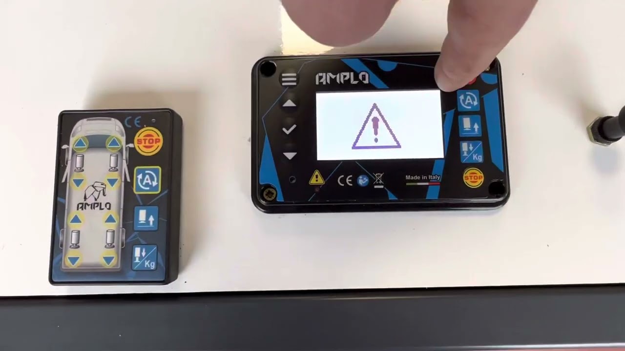 Amplo Hubst&uuml;tzenanlage - Ausrufezeichen im Display