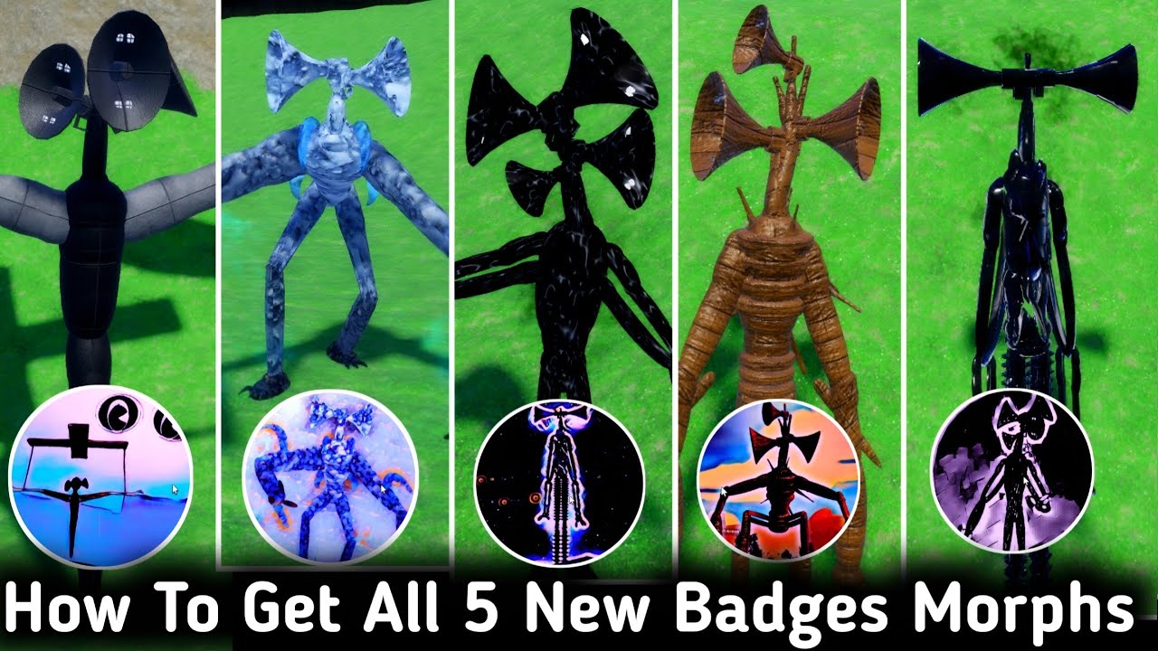Final Update | How To Get ALL 5 Siren Head BADGES MORPHS In Roblox Tiny Universe Roleplay