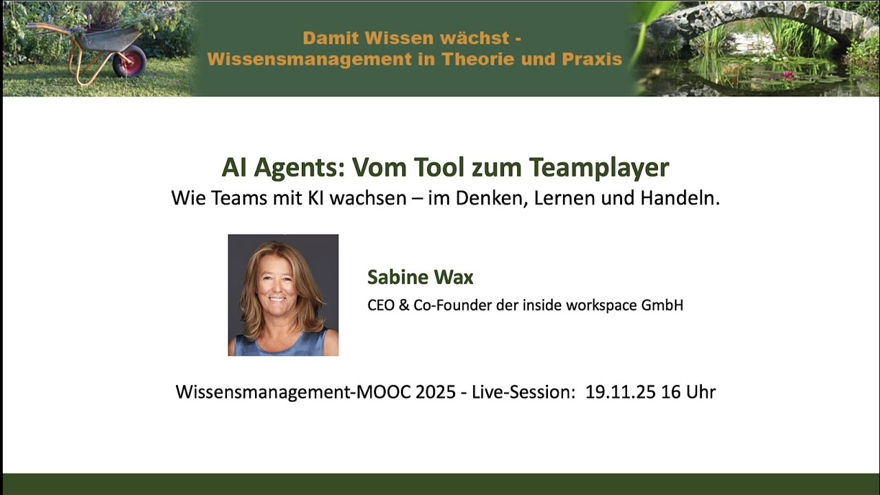 AI Agents - vom Tool zum Teamplayer (WMOOC)