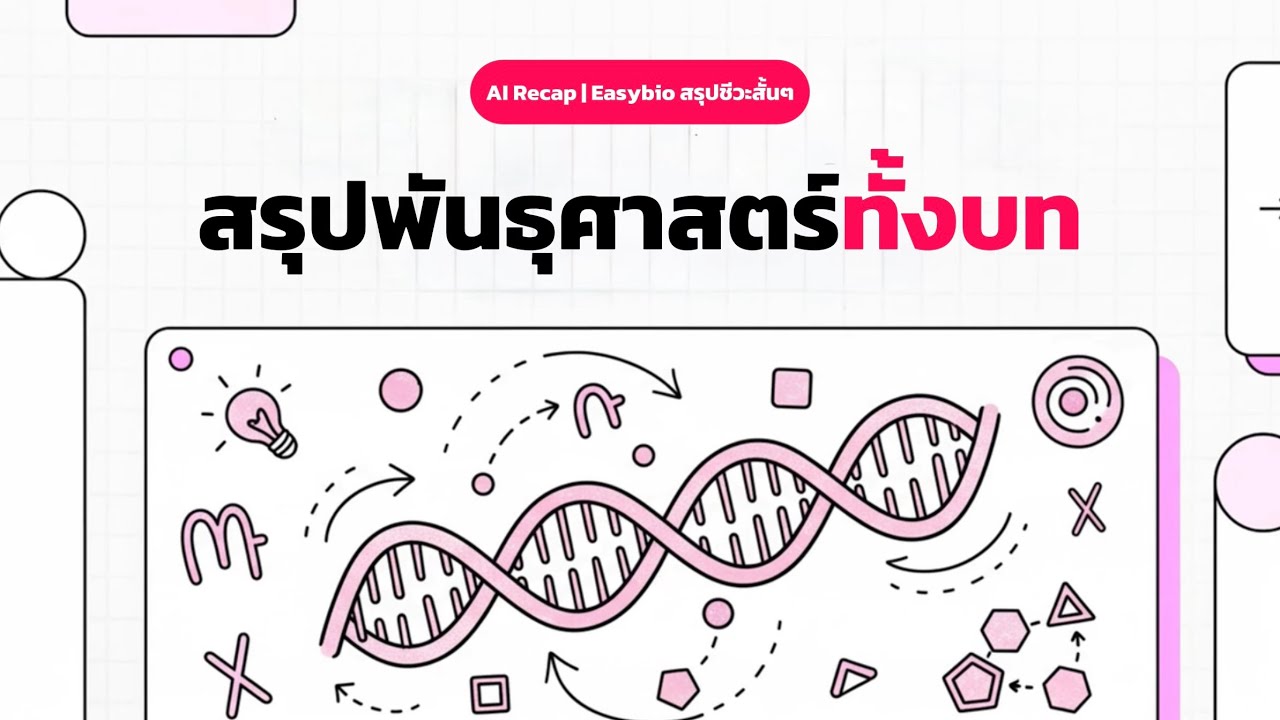 สรุปพันธุศาสตร์ ทั้งบท - AI Recap | EasyBio สรุปชีวะสั้นๆ