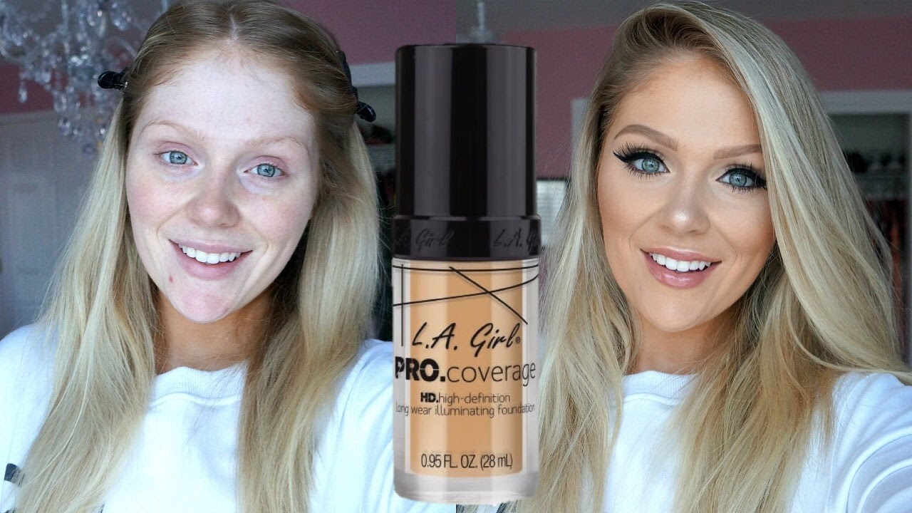 NEW LA GIRL PRO COVERAGE HD FOUNDATION FIRST IMPRESSIONS REVIEW + DEMO