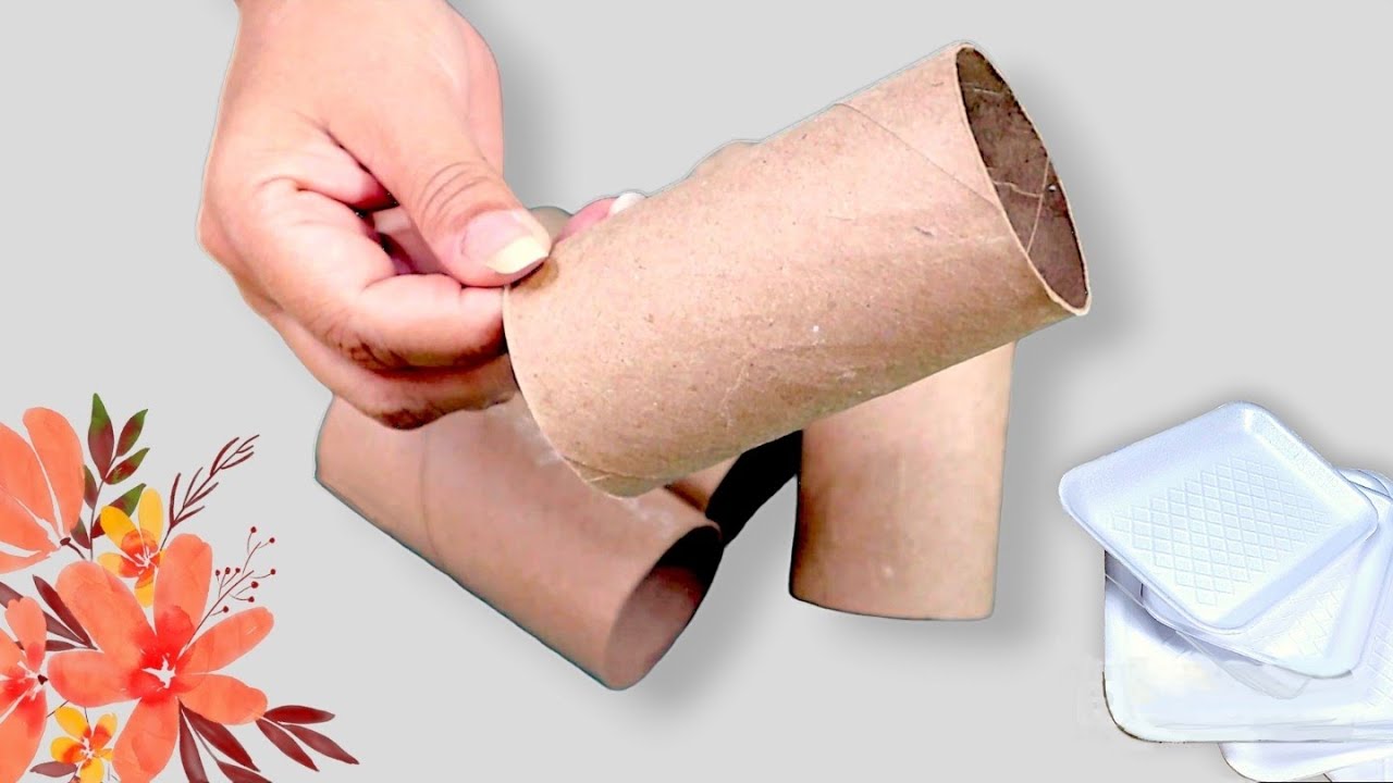 INCREIBLE IDEA ¡REGALA O VENDE! MANUALIDADES CON TUBOS DE CARTON Y PLATOS DE ESPUMA DE PLASTICO