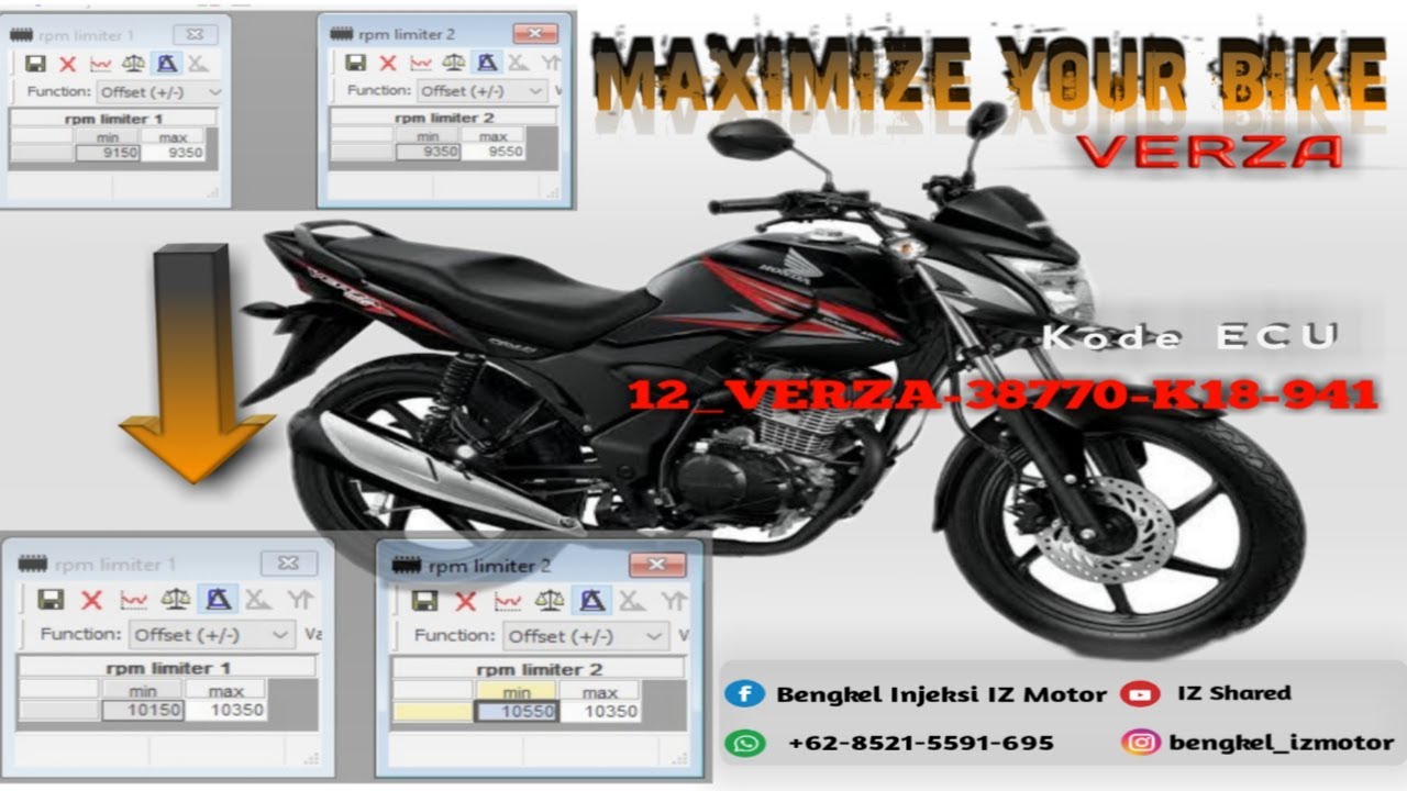 REMAP ECU HONDA VERZA || ECU Standar Rasa Balap