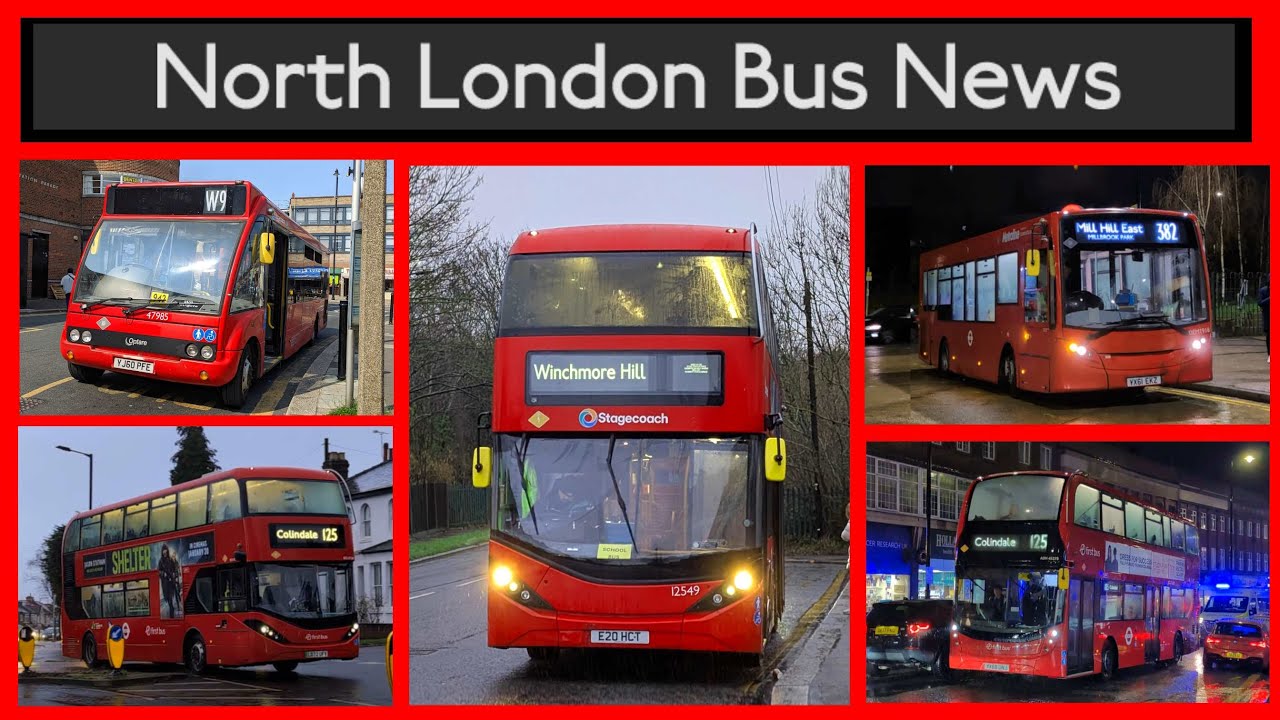 NORTH LONDON BUS NEWS - Changes to Routes 125, 382, 616 & W9 (New BZLs, Stagecoach Loss & Hybrids)