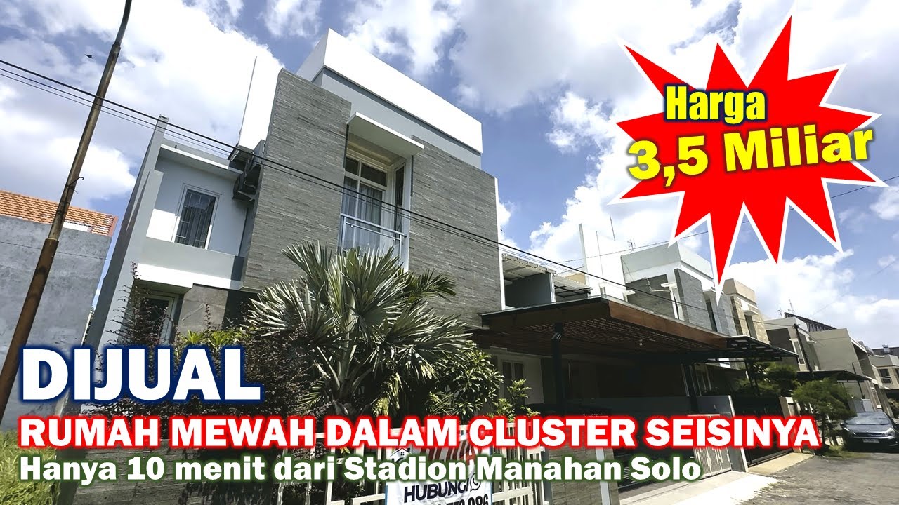 DIJUAL Rumah Mewah dalam Cluster seisinya, 10 menit dari Manahan Solo #rumahdijual #rumahmewah