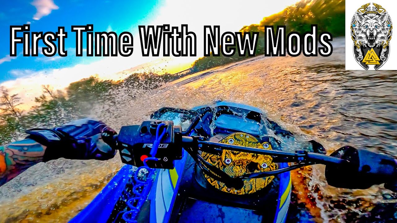 First Time Riding Yamaha GP1800R With New Riva Handle Bars & Jettrim Seat on Jet Ski