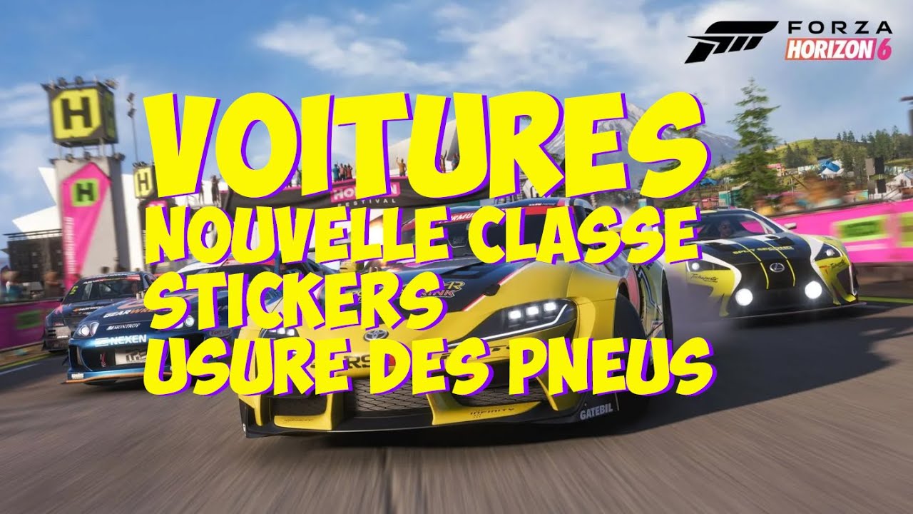 Forza Horizon 6 -  Les voitures : nouvelle classe, usure des pneus et stickers
