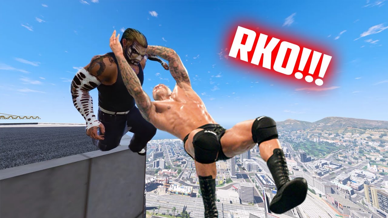 GTA 5 WRESTLING LIKE IN WWE #17 (RKO, Spear, Swanton Bomb, and more!)