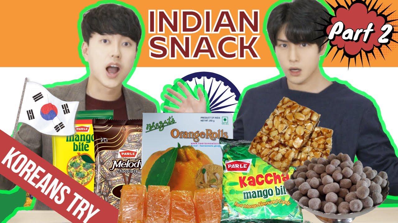 Korean trying Indian Snacks & Sweets! | Chikki Sonpapdi Aam Papad | Part 2