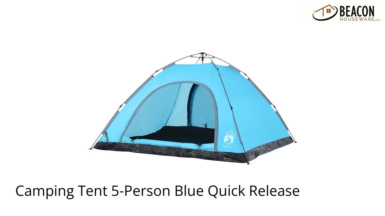Camping Tent 5-Person Blue Quick Release