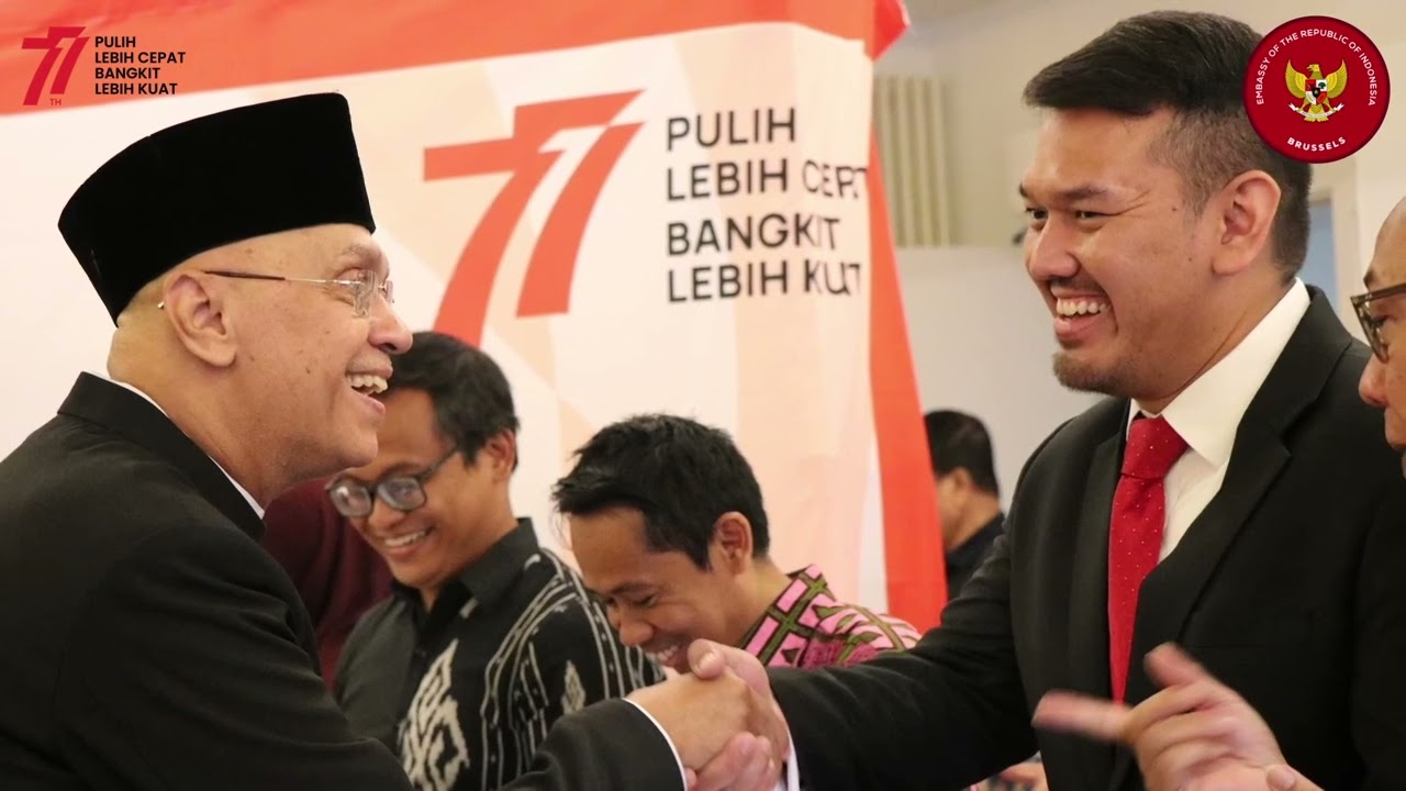 Kegiatan Upacara dan Perayaan HUT RI ke-77 KBRI Brussel