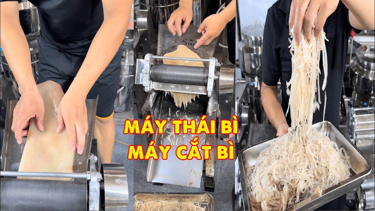 Máy thái bì ,Máy cắt bì làm nem , quay tay và chạy điện