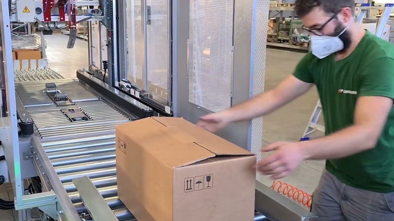 Comarme Automatic Gummed Paper Tape Case Sealer | Hazel 4D