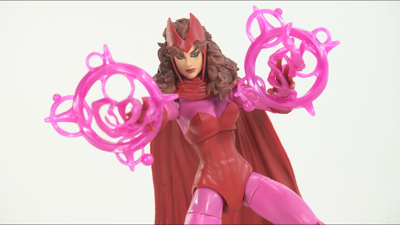 Marvel Legends Scarlet Witch Retro Card West Coast Avengers RTR Action Figure Review